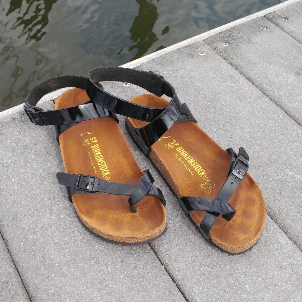 Birkenstock YARA Sandals Black Size US 7 EU 37